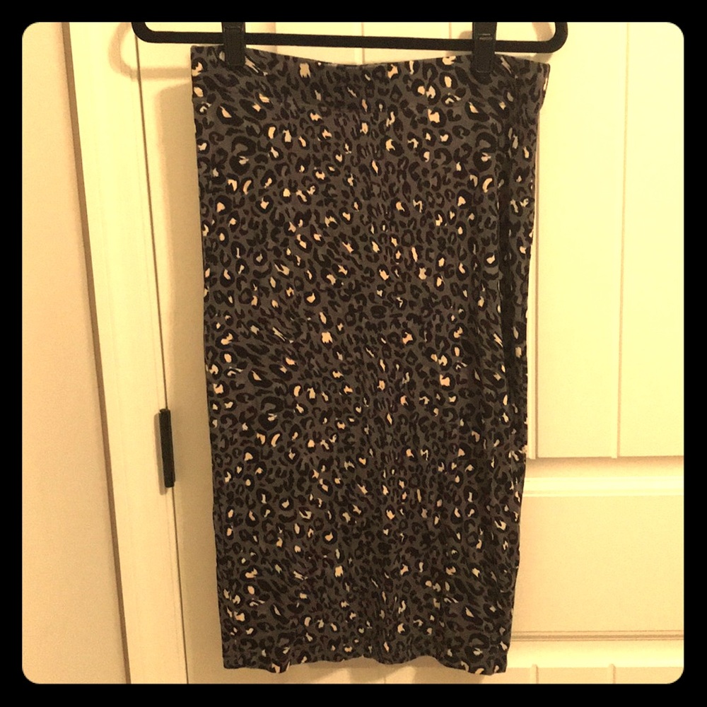 Animal Print Midi Skirt